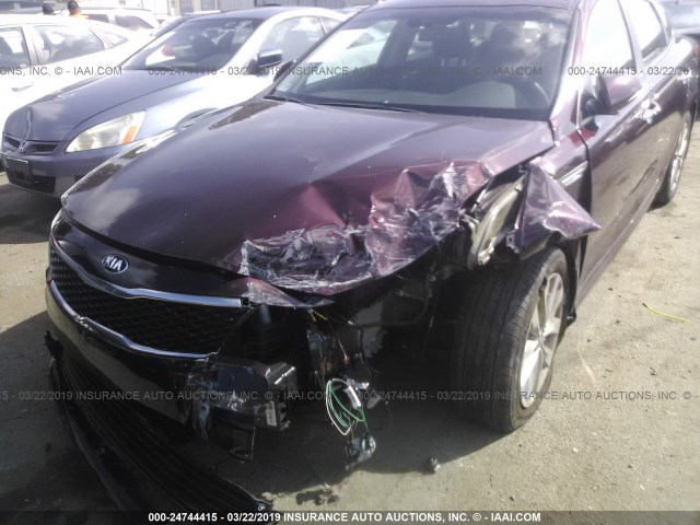 5XXGT4L34JG274174 - 2018 KIA OPTIMA LX/S MAROON photo 6