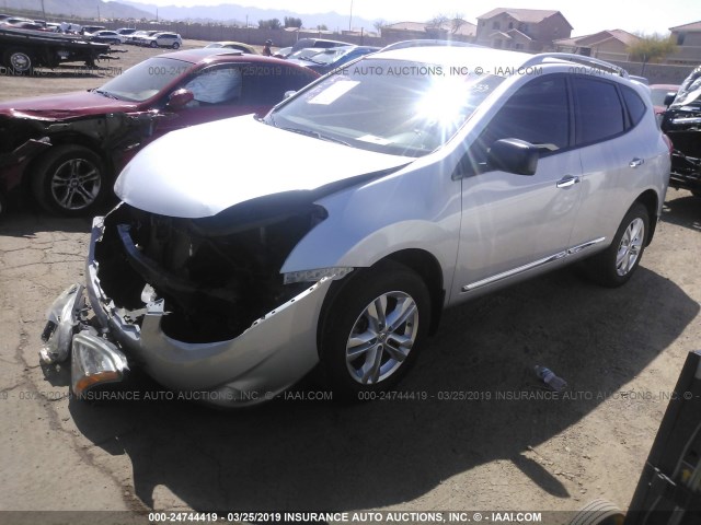 JN8AS5MT6FW666001 - 2015 NISSAN ROGUE SELECT S SILVER photo 2