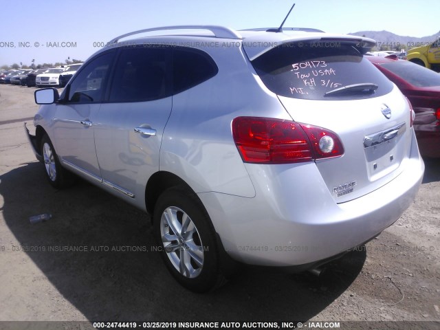 JN8AS5MT6FW666001 - 2015 NISSAN ROGUE SELECT S SILVER photo 3