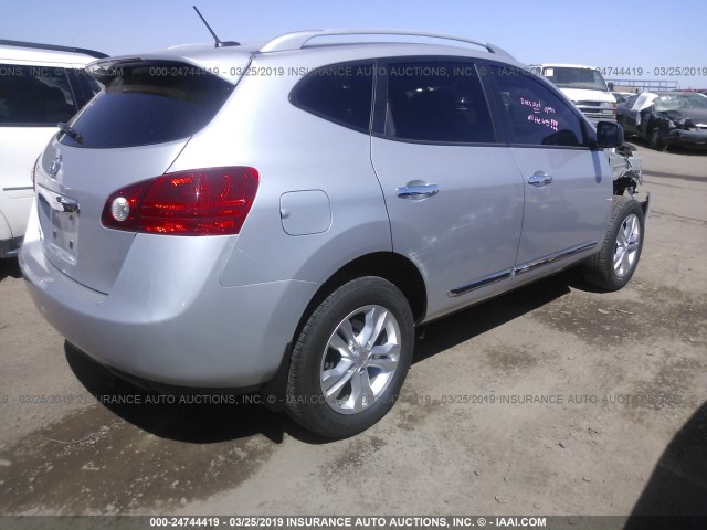 JN8AS5MT6FW666001 - 2015 NISSAN ROGUE SELECT S SILVER photo 4