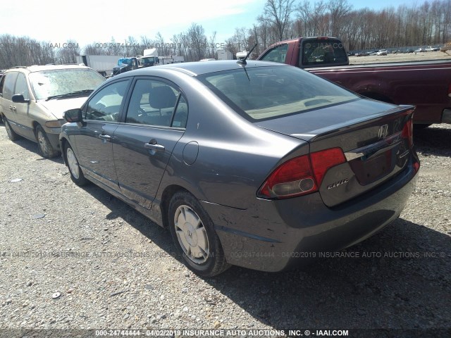 JHMFA36279S005827 - 2009 HONDA CIVIC HYBRID GRAY photo 3