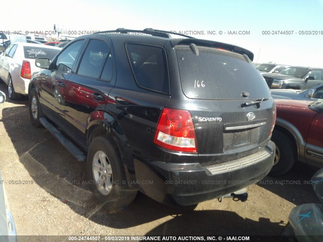 KNDJD733465554712 - 2006 KIA SORENTO EX/LX BLACK photo 3