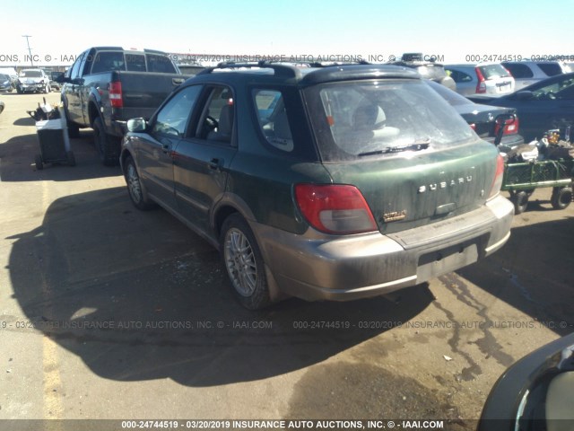 JF1GG68512H831112 - 2002 SUBARU IMPREZA OUTBACK SPORT GREEN photo 3