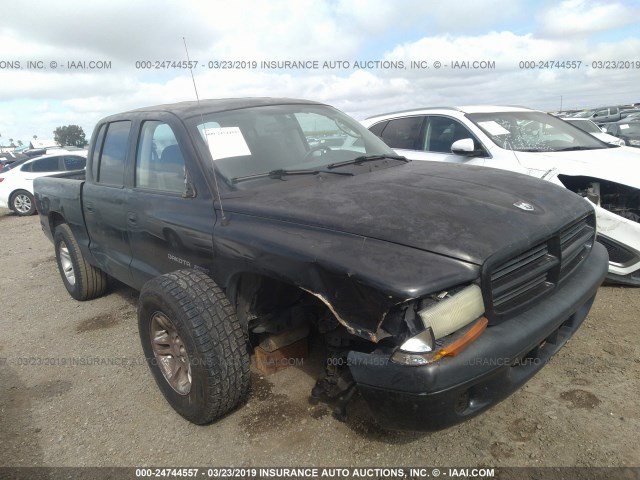 1B7HL38X92S661465 - 2002 DODGE DAKOTA QUAD SPORT/QUAD R/T BLACK photo 6