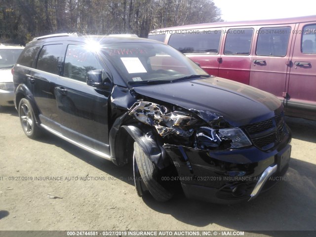 3C4PDDGGXHT515230 - 2017 DODGE JOURNEY CROSSROAD BLACK photo 1