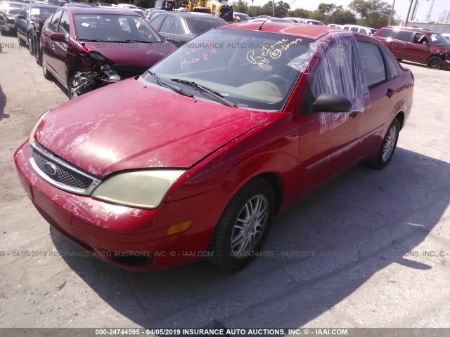 1FAFP34N15W186168 - 2005 FORD FOCUS ZX4 RED photo 2