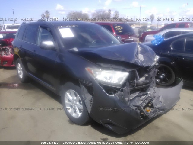 5TDZA3EH7DS038381 - 2013 TOYOTA HIGHLANDER PLUS GRAY photo 1