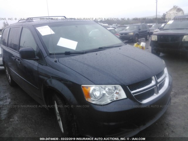 2C4RDGCG1ER237770 - 2014 DODGE GRAND CARAVAN SXT Dark Blue photo 1