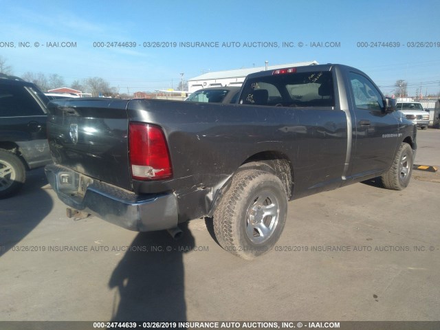 3C6JD6DT1CG191368 - 2012 DODGE RAM 1500 ST GRAY photo 4