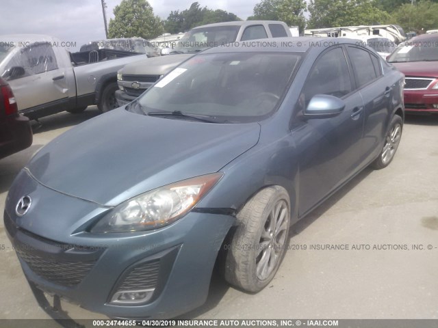 JM1BL1S55A1320148 - 2010 MAZDA 3 S TEAL photo 2