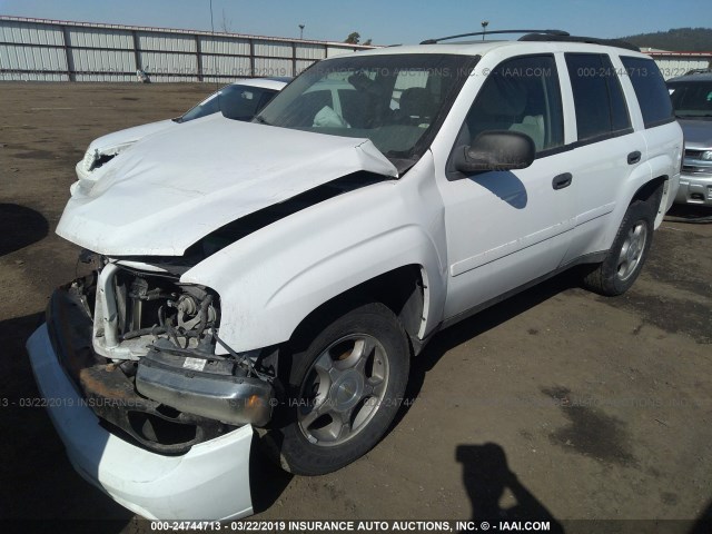 1GNDT13S082230592 - 2008 CHEVROLET TRAILBLAZER LS/LT WHITE photo 2