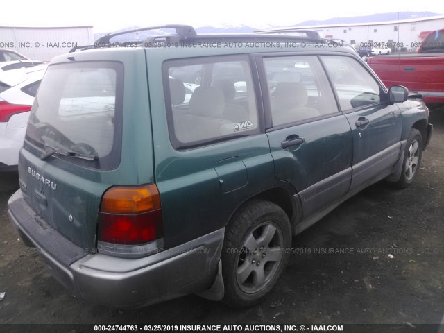 JF1SF6552WH776693 - 1998 SUBARU FORESTER S GREEN photo 4