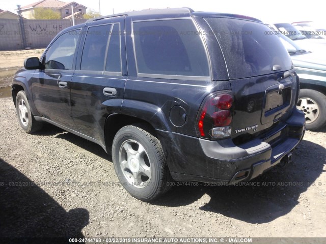 1GNDT13S782165885 - 2008 CHEVROLET TRAILBLAZER LS/LT BLACK photo 3