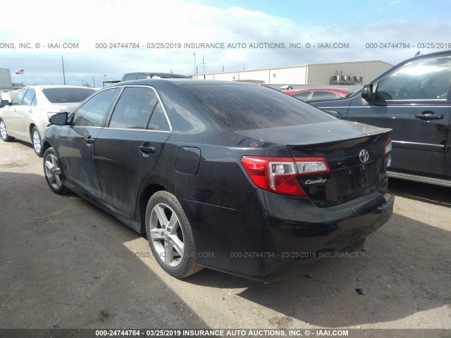 4T1BF1FK1CU527527 - 2012 TOYOTA CAMRY SE/LE/XLE BLUE photo 3