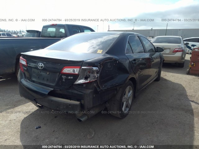 4T1BF1FK1CU527527 - 2012 TOYOTA CAMRY SE/LE/XLE BLUE photo 4