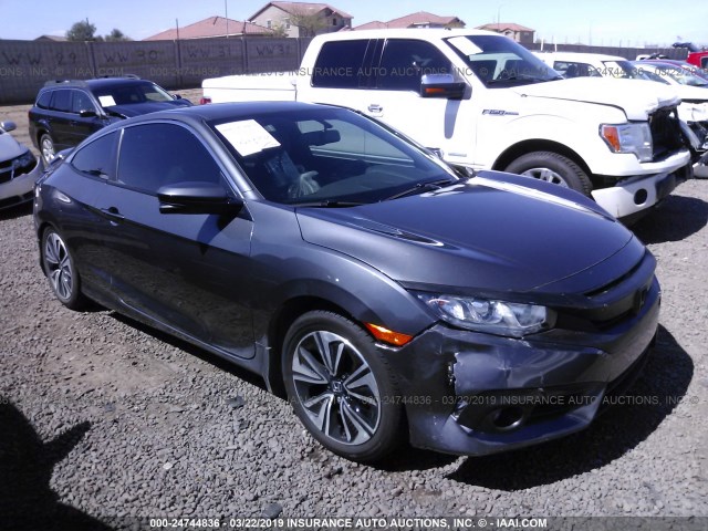 2HGFC3B72JH357126 - 2018 HONDA CIVIC EXL GRAY photo 1