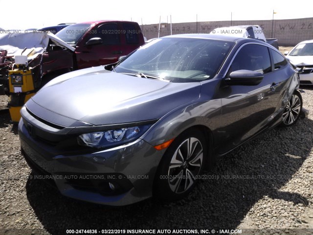 2HGFC3B72JH357126 - 2018 HONDA CIVIC EXL GRAY photo 2