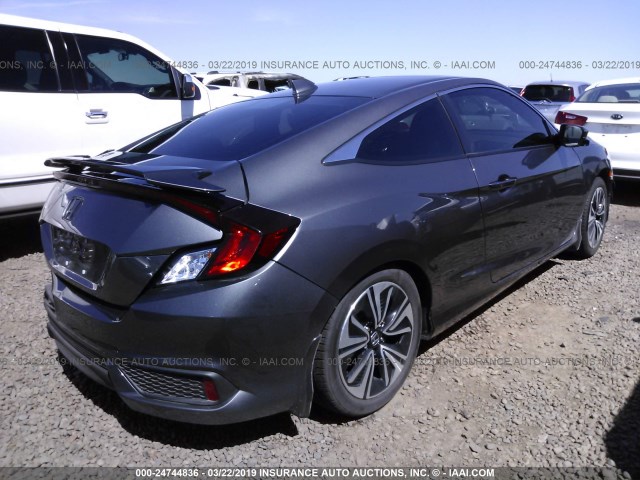 2HGFC3B72JH357126 - 2018 HONDA CIVIC EXL GRAY photo 4