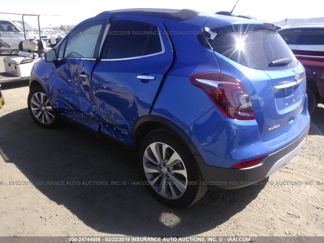 KL4CJASB7JB671468 - 2018 BUICK ENCORE PREFERRED BLUE photo 3