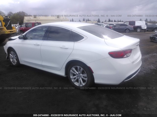 1C3CCCAB2FN624677 - 2015 CHRYSLER 200 LIMITED WHITE photo 3