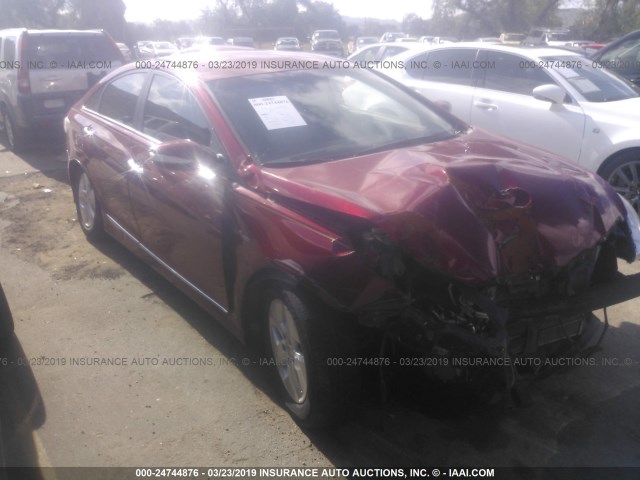 KMHEC4A44BA009119 - 2011 HYUNDAI SONATA HYBRID RED photo 1