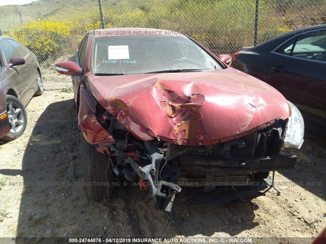 KMHEC4A44BA009119 - 2011 HYUNDAI SONATA HYBRID RED photo 6