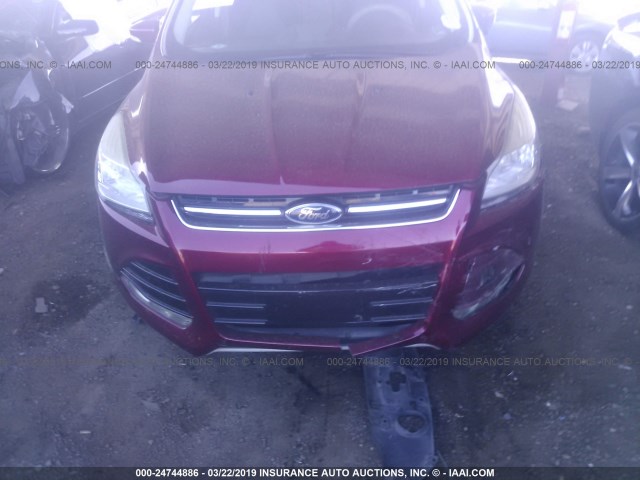 1FMCU0H91DUC93874 - 2013 FORD ESCAPE SEL RED photo 6