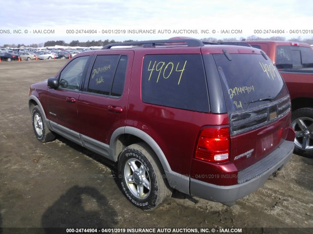 1FMZU73E82ZB79376 - 2002 FORD EXPLORER XLT RED photo 3