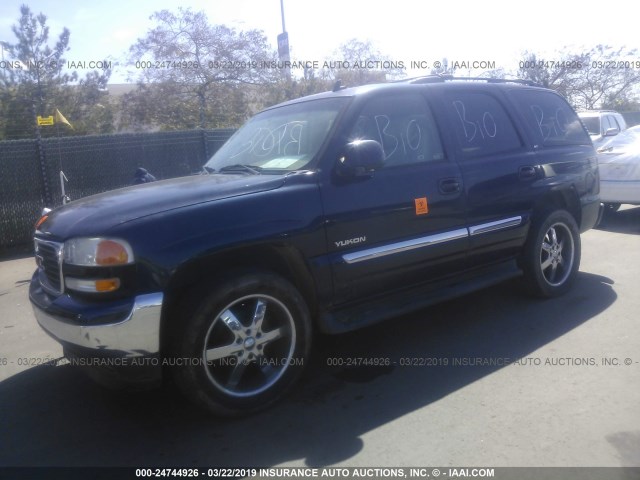 1GKEC13TX6R114377 - 2006 GMC YUKON BLUE photo 2