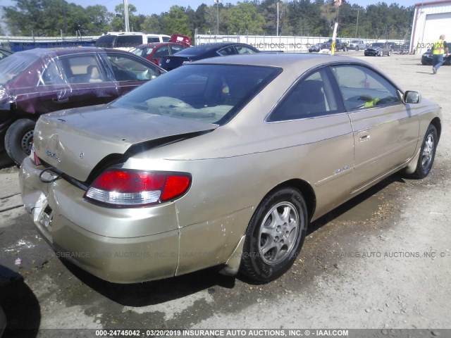 2T1CG22P1YC405624 - 2000 TOYOTA CAMRY SOLARA SE GOLD photo 4