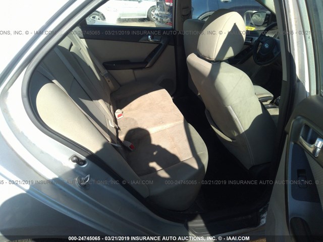 KNAFU4A26D5700438 - 2013 KIA FORTE EX SILVER photo 8