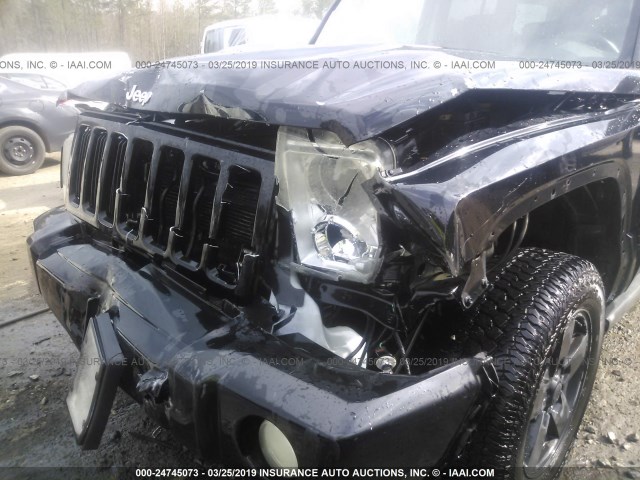 1J8HG48KX6C252222 - 2006 JEEP COMMANDER შავი ფოტო 6