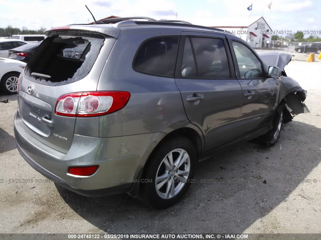 5XYZH4AG6CG154438 - 2012 HYUNDAI SANTA FE SE GRAY photo 4