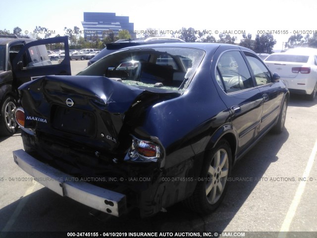 JN1DA31D52T410573 - 2002 NISSAN MAXIMA GLE/GXE/SE BLUE photo 4