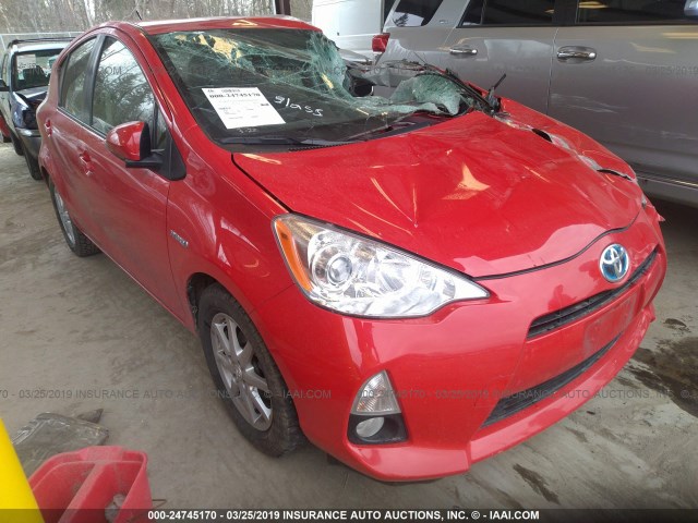 JTDKDTB36D1529829 - 2013 TOYOTA PRIUS C RED photo 1