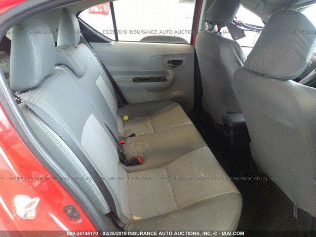 JTDKDTB36D1529829 - 2013 TOYOTA PRIUS C RED photo 8