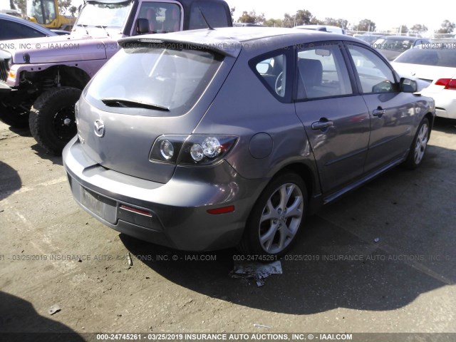 JM1BK344X71668619 - 2007 MAZDA 3 HATCHBACK GRAY photo 4