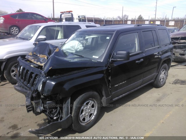 1C4NJPBA6ED585295 - 2014 JEEP PATRIOT SPORT BLACK photo 2