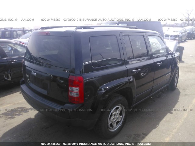 1C4NJPBA6ED585295 - 2014 JEEP PATRIOT SPORT BLACK photo 4