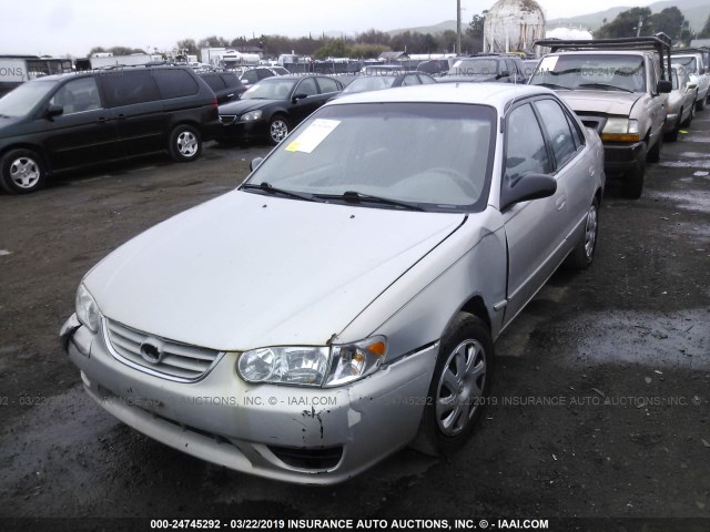 1NXBR12E61Z493752 - 2001 TOYOTA COROLLA CE/LE/S BEIGE photo 2