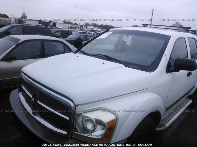 1D4HB48296F101136 - 2006 DODGE DURANGO SLT WHITE photo 2