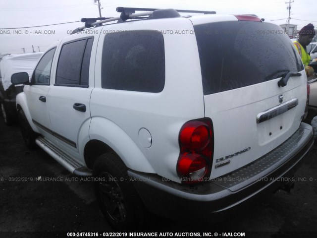 1D4HB48296F101136 - 2006 DODGE DURANGO SLT WHITE photo 3