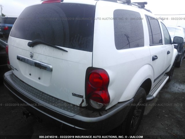 1D4HB48296F101136 - 2006 DODGE DURANGO SLT WHITE photo 4