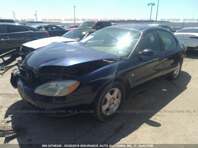 1FAFP56S1YA215104 - 2000 FORD TAURUS SEL BLUE photo 2