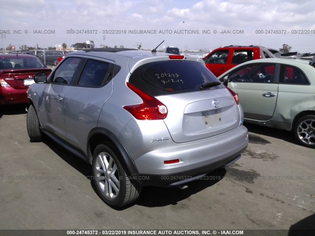 JN8AF5MR2CT107597 - 2012 NISSAN JUKE S/SV/SL SILVER photo 3