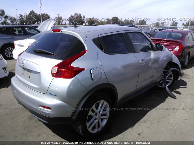 JN8AF5MR2CT107597 - 2012 NISSAN JUKE S/SV/SL SILVER photo 4