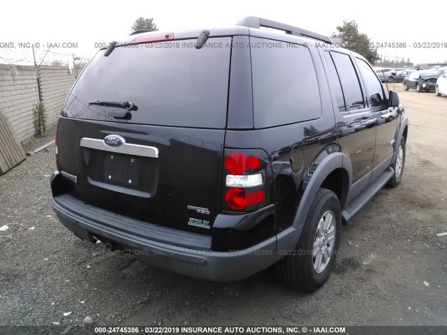 1FMEU73E06UB71564 - 2006 FORD EXPLORER XLT BLACK photo 4