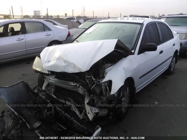 2HGES16415H514184 - 2005 HONDA CIVIC DX WHITE photo 2