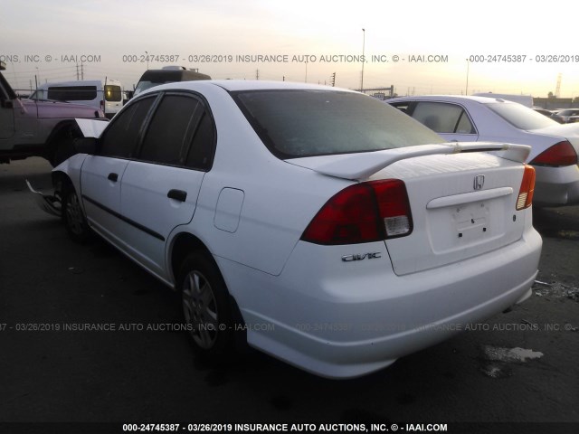 2HGES16415H514184 - 2005 HONDA CIVIC DX WHITE photo 3