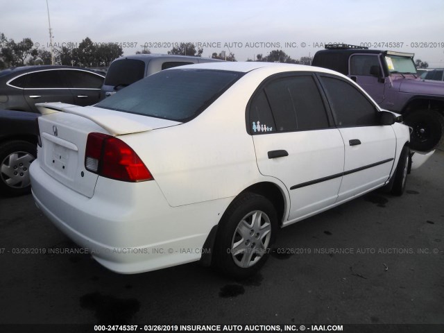 2HGES16415H514184 - 2005 HONDA CIVIC DX WHITE photo 4